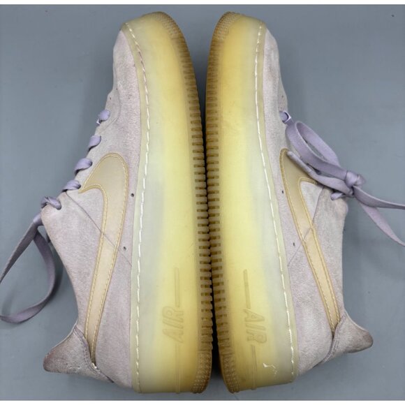 Nike Air Force 1 Sage LX Low Womens 8.5 Violet Mist Suede Sneakers AR5409-500 - Picture 8 of 9